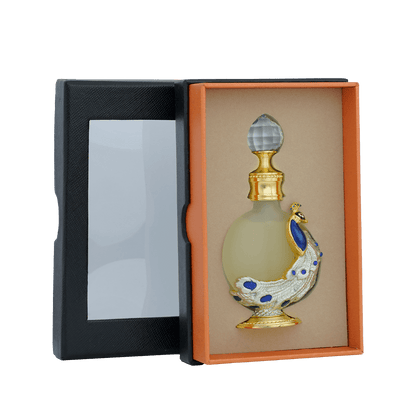 the pacakge of Peacock 6 Oud Oil Perfume | Luxury Oud Oil | Taif Al Emarat

